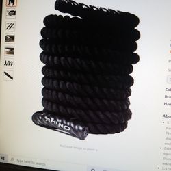 Battle rope for muscle building exercise