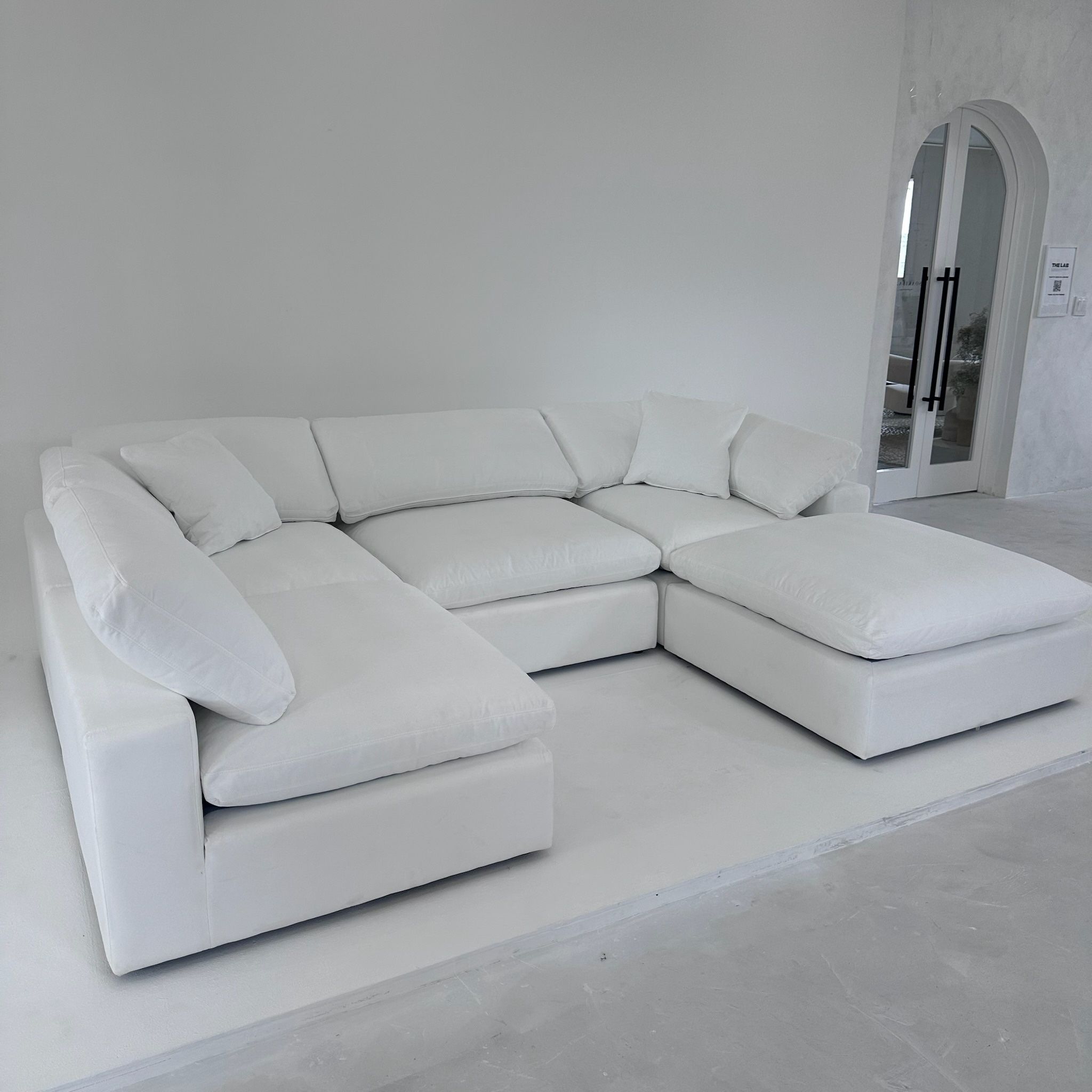 New White Sectional Cloud Couch Sofa 