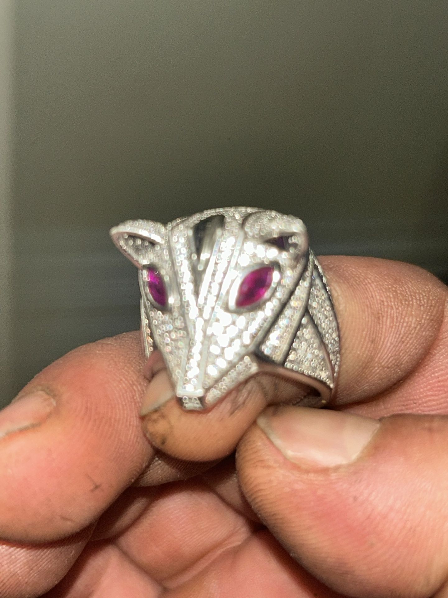 Sterling Silver Ring With Ruby Real Stone 