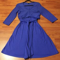 RALPH LAUREN Royal Blue Knee Length Dress
