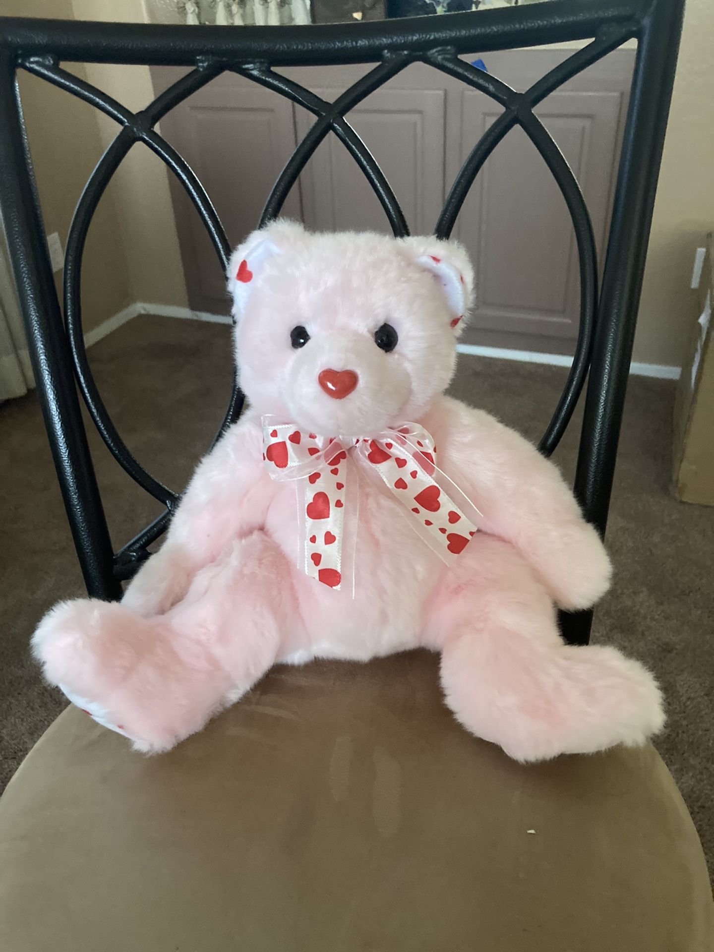 Adorable Pink Heart Teddy Bear