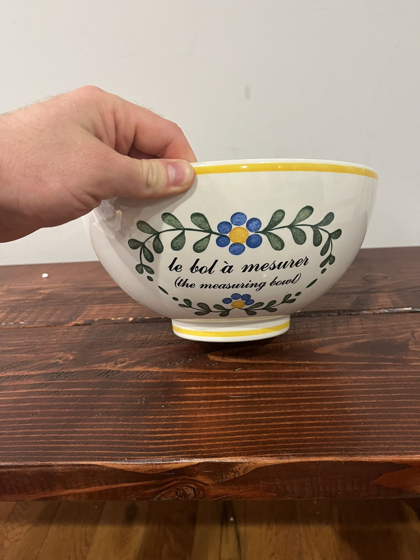 Sigma Lecon Francais Ceramic Measuring Mixing Bowl Marsten Mandrajji Vintage
