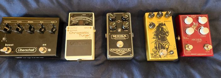 Multiple High End Effects Pedals