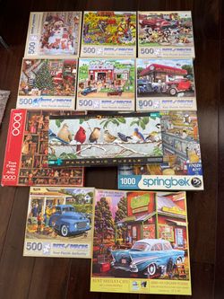 Set of 11 Puzzles 500 and 1000 pieces