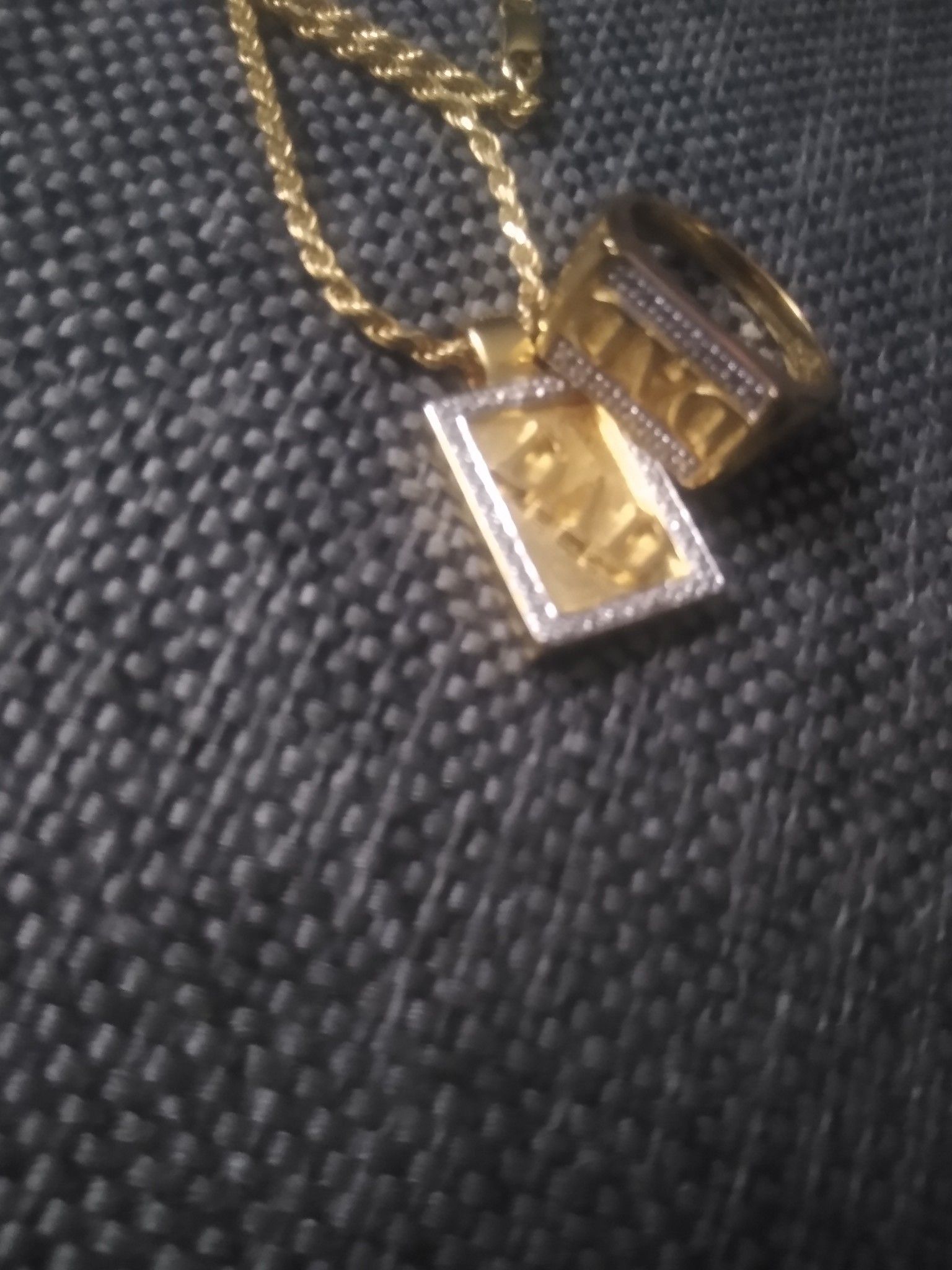 dad 18 karat gold Necklace and ring set