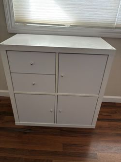 IKEA KALLAX Shelving Unit with Drawers and Doors