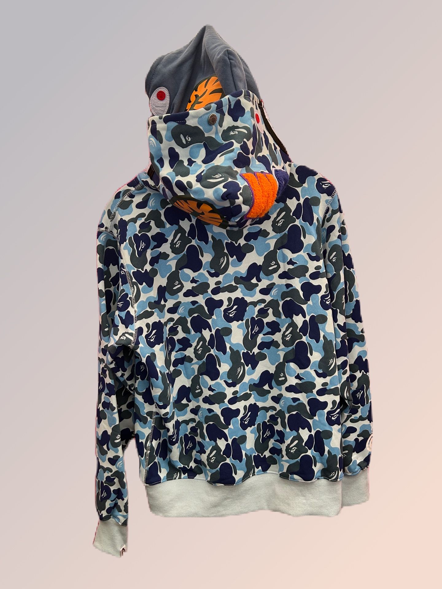 Bape Blue Zip Up Hoodie