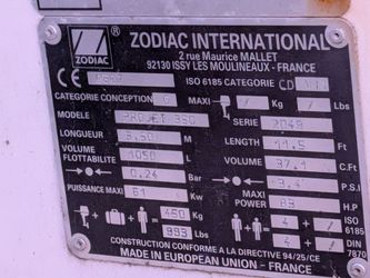 Zodiac International Projet 350 Inflatable Boat