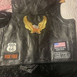 Motorcycle Vest Leather