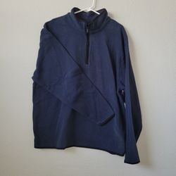 NEW Athletech Men's Zip-Up Sweater - Navy Blue Size XL