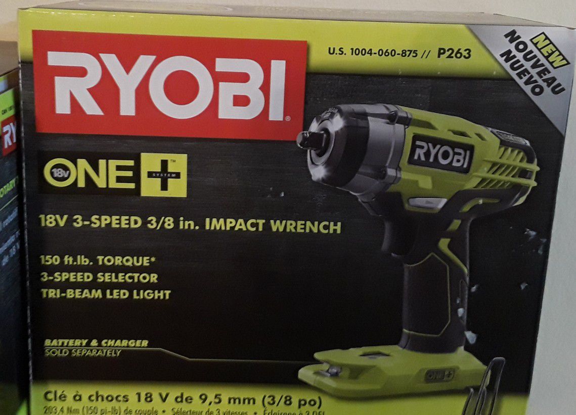 RYOBI 18-Volt ONE+ Cordless 3/8 in. 3-Speed Impact Wrench (Tool Only)