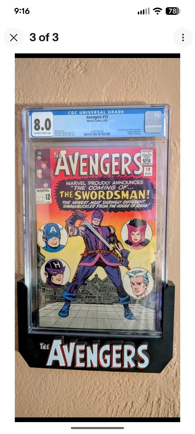 The Avengers # 19 CGC 8.0 Silver Age Minor Key