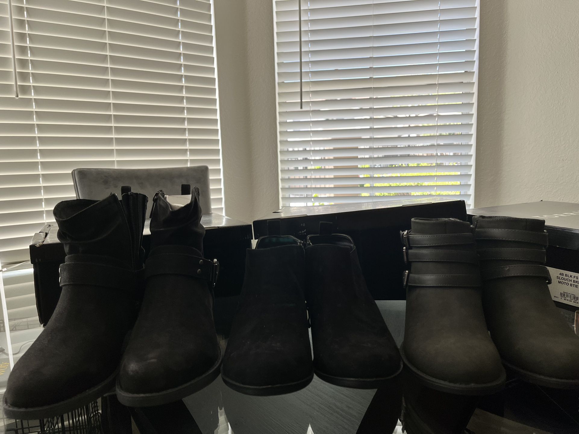 3 Pairs Of Boots Size 8