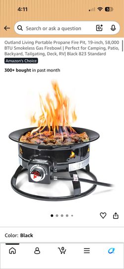 Brand New Outland Living Portable Propane Fire Pit, 19-inch, 58,000 BTU Smokeless Gas Firebowl
