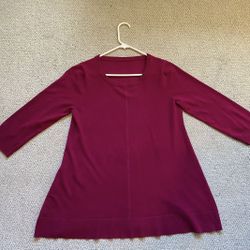 Cable & Gauge Fucsia Women's Blouse Top Size Medium