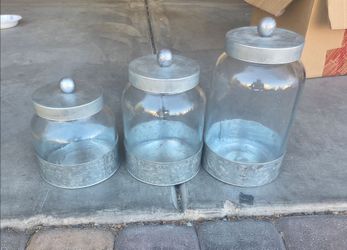 Glass storage jars