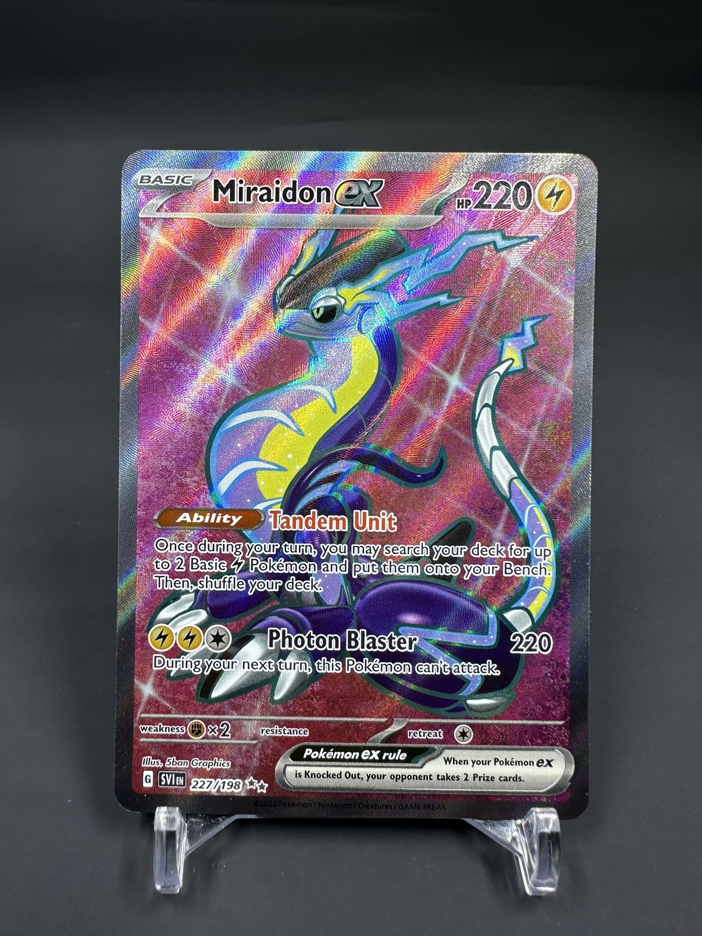 Pokémon - Miraidon EX 227/198 - Scarlet & Violet Base Full Art Ultra Rare Card