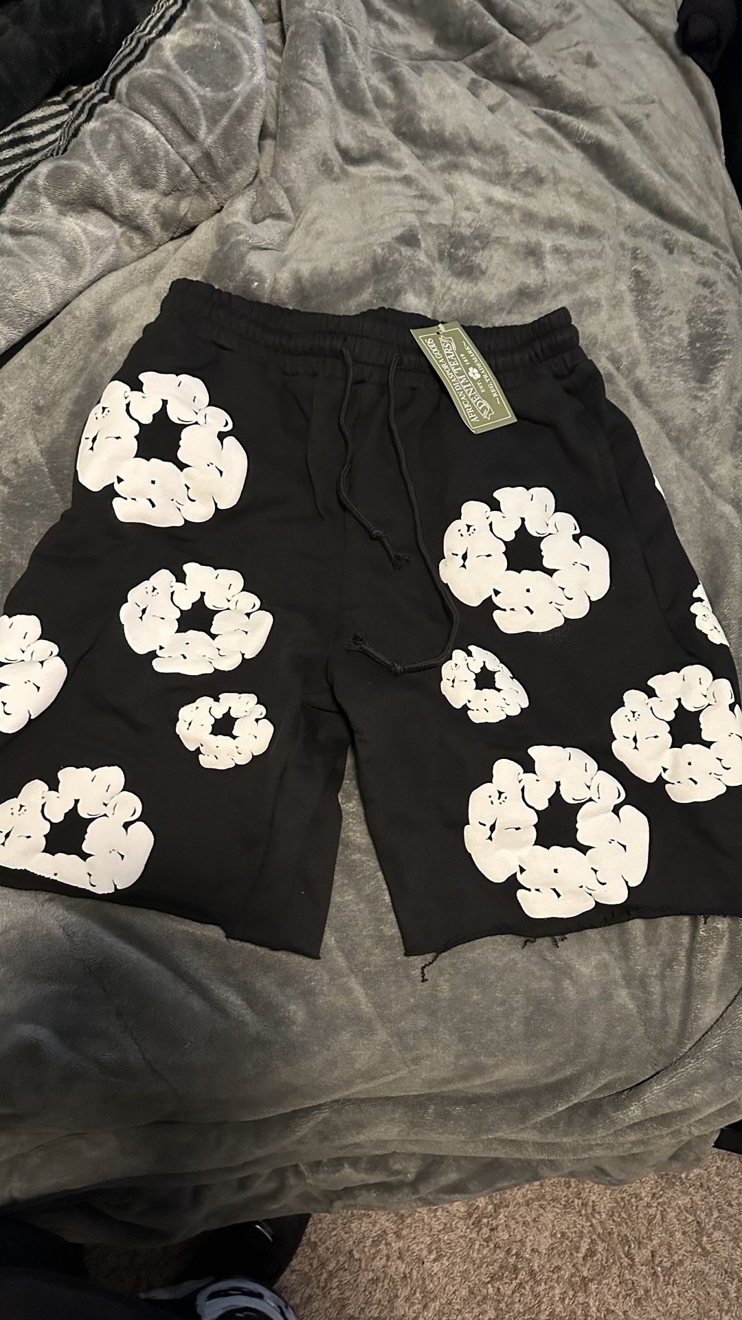 Denim tear shorts