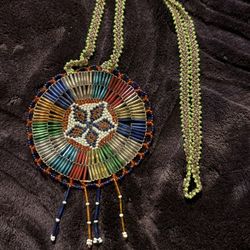Vintage glass bead Indian Necklace