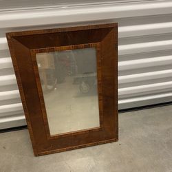 Vintage Mirror With Hanging/Wall Mounting Wire 