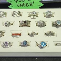 Various Sterling Silver Rings All Under $30