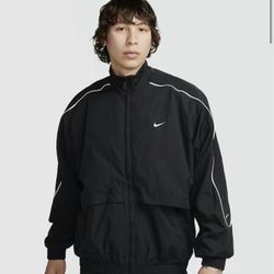 Nike Solo Swoosh Woven Track Jacket (FB8622-010) – Black/White – Size XL