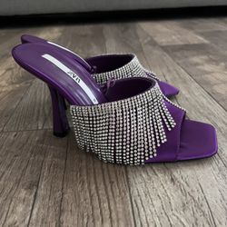 Zara Purple Rhinestone Heel
