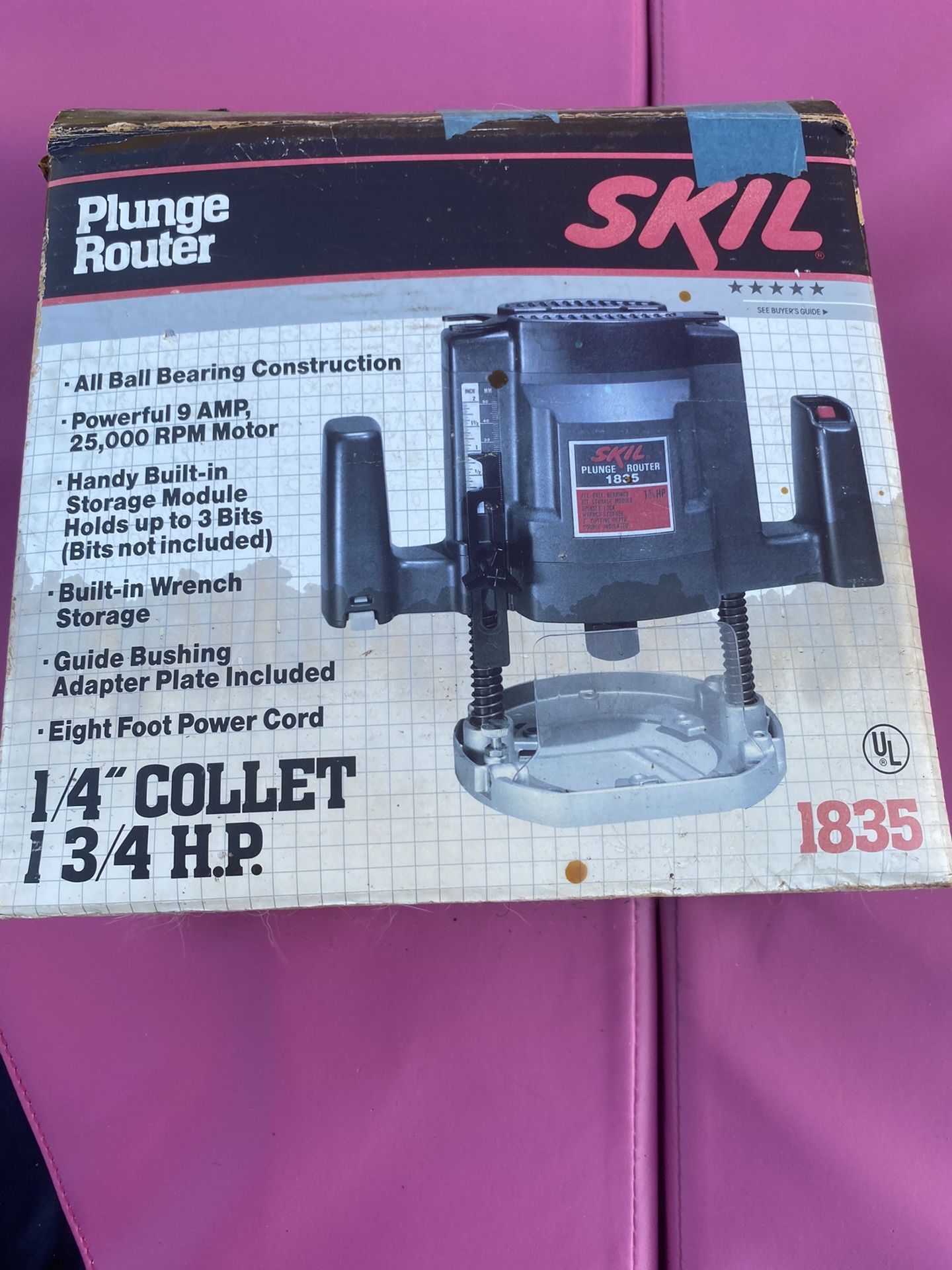 Skil Classic Series 1-3/4 HP Plunge Router Model 1835 TYPE 1 ROUTER MADE IN USA