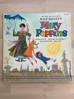 Walt Disney's Mary Poppins Story and Song Vinyl Record ST 3922