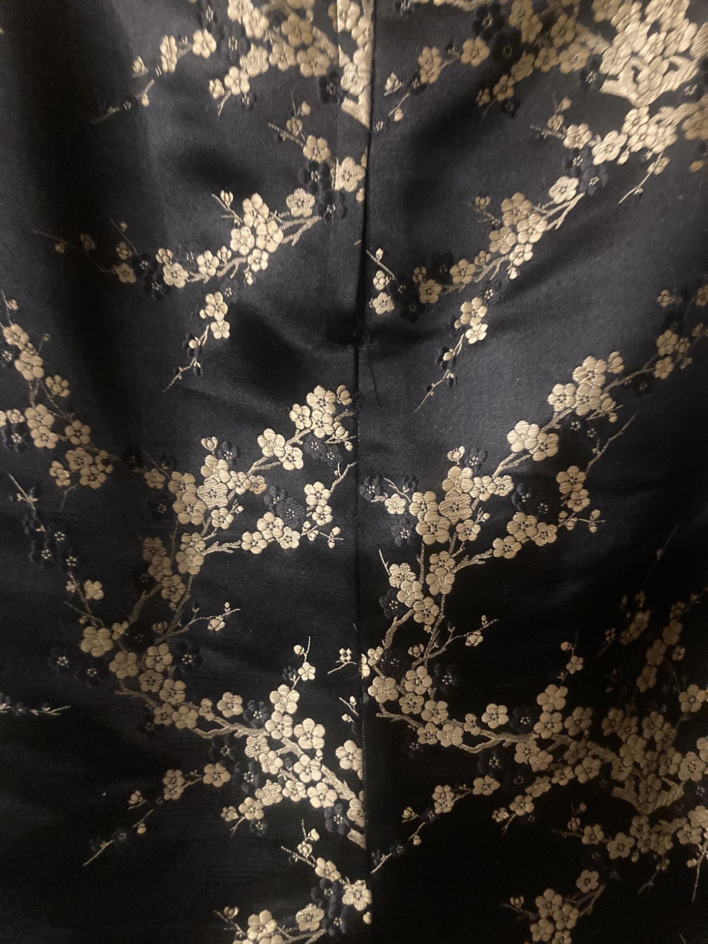 Vintage Black And Gold Pencil Skirt