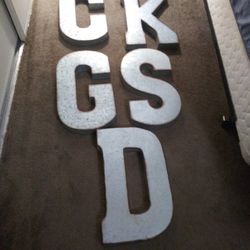 Metal Letters C, K,G,S,D  As Sold At Hobby Lobby