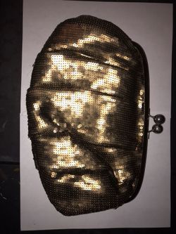 Sequined clutch purse