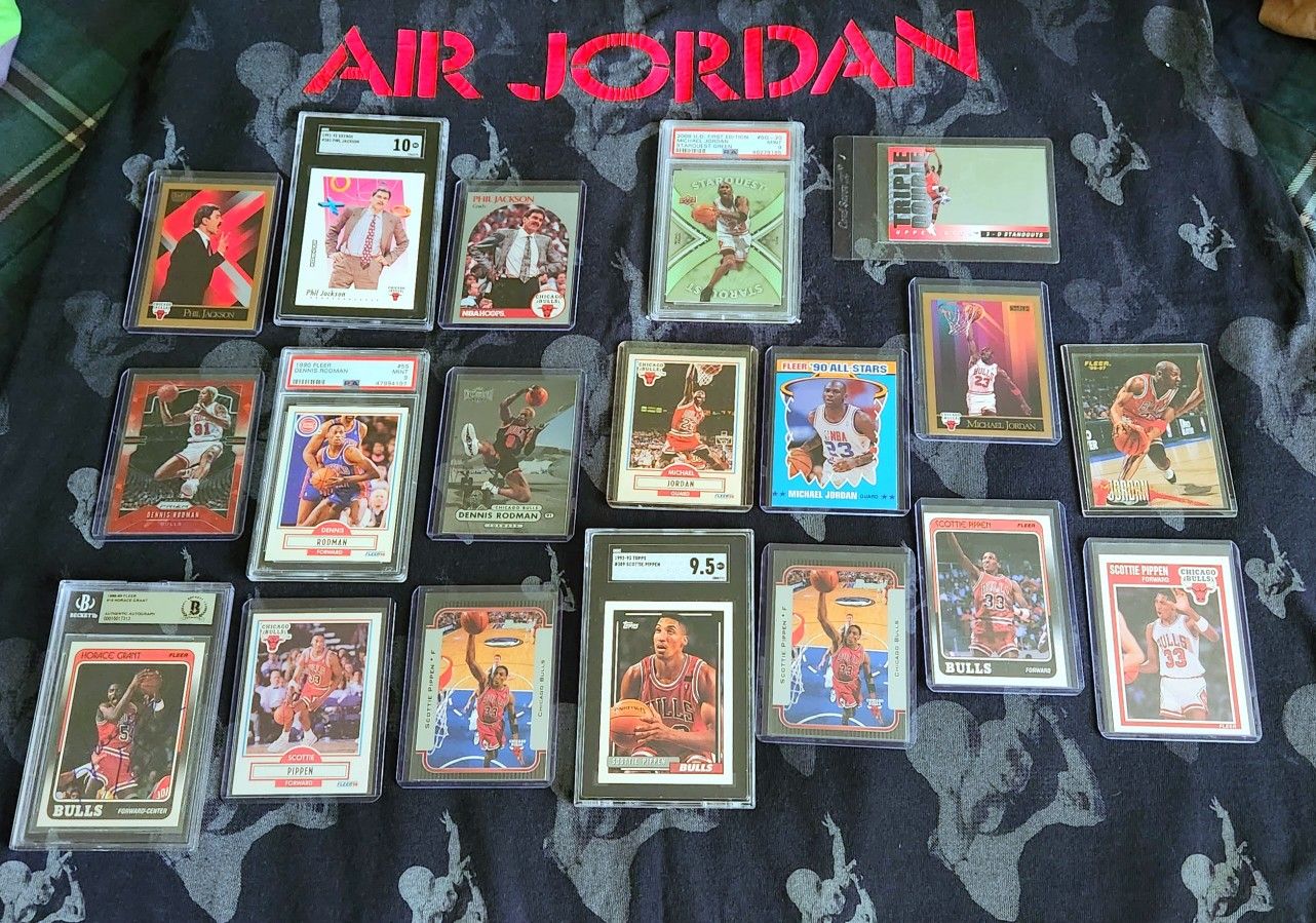 Michael Jordan & Crew. Featuring: Pippen, Grant, Rodman and Phil Jackson. (19) Card's in total. 