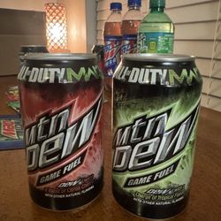 MW3 Gamefuel Mtn Dew 12oz Cans, Top Unopened Bottom Drained 