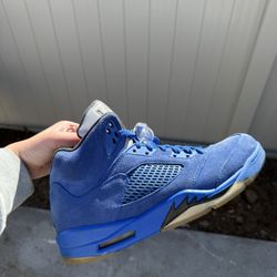 Jordan 5 Blue Suedes