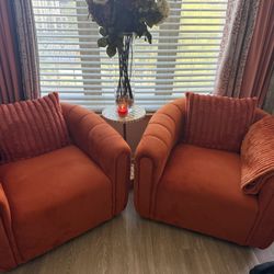 Orange Accent Chairs 