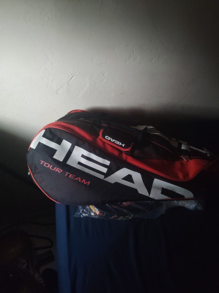 Tennis Bag And Rackets W/Penn Blue Balls; Brand New BatZoom Racquets