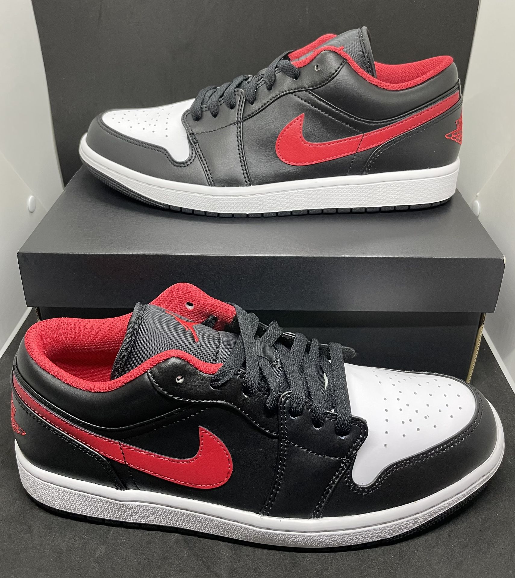Nike Air Jordan 1 Low Black Red Size 10.5-11 New 