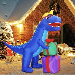 Christmas Inflatable Dinosaur | 5 Ft