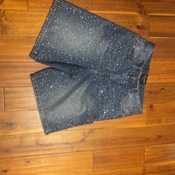 Bedazzled Jean Shorts 