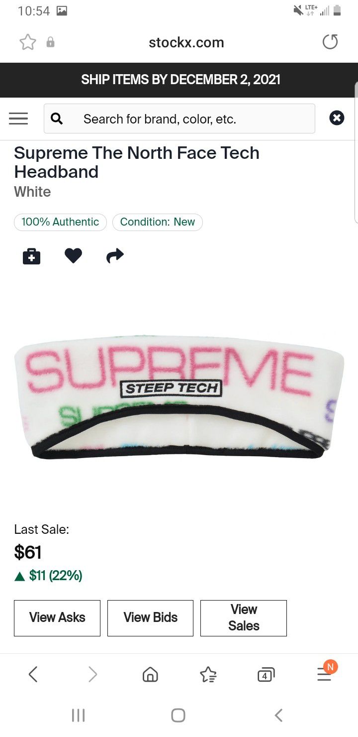 Supreme Tnf Headband L/XL