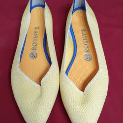Rothies yellow Flats Size 8