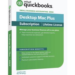 Intuit Quickbooks Desctop Mac Plus 2024 with license key (Permanent ),for Mac, MacBook.