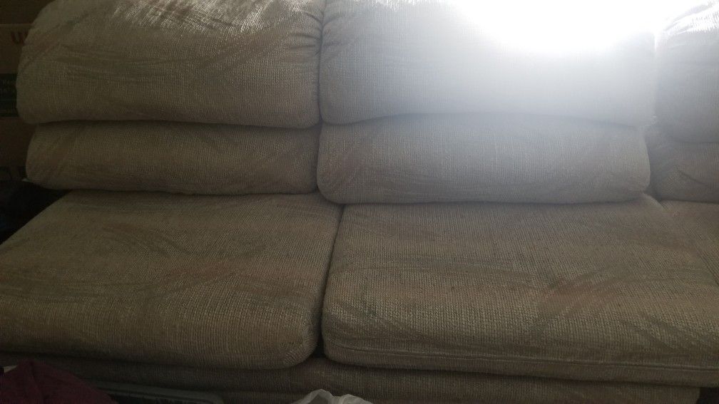 Couch with sleeper and recliner
