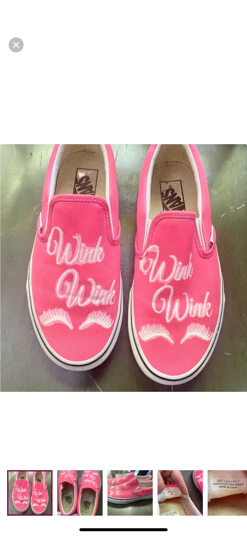 Girls Vans Size 5.5