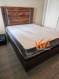 NEW QUEEN MATTRESS WITH BOX SPRING 2PC. BED FRAME ISN'T AVAILABLE