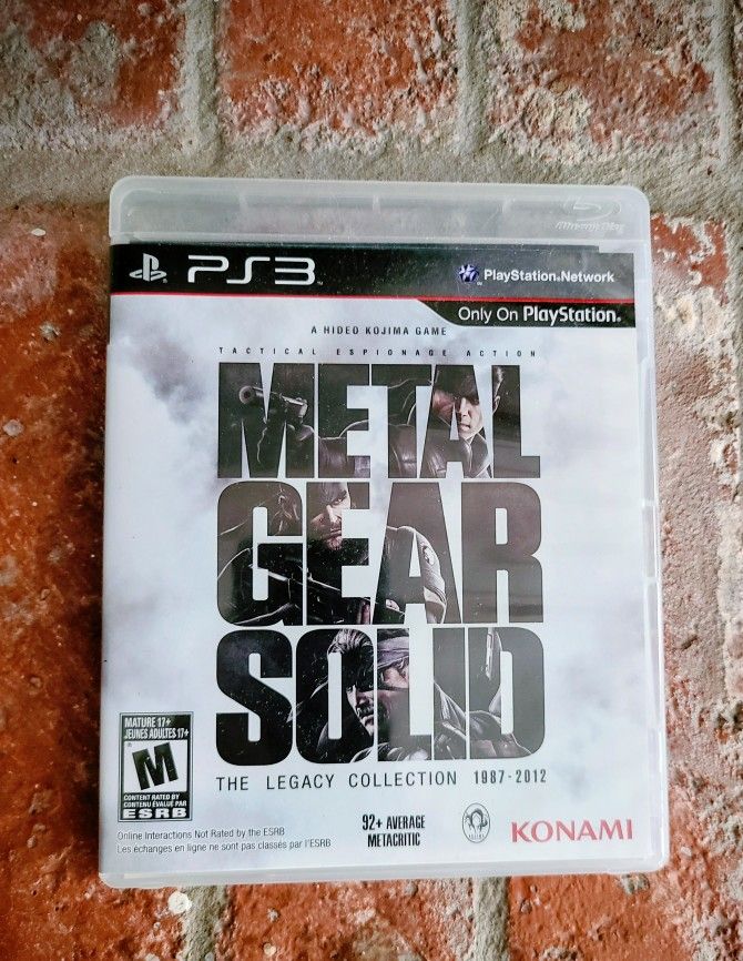 Metal Gear Solid Legacy Collection For PlayStation 3. Has Code For Game One