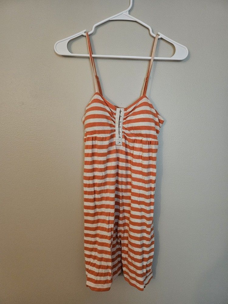 Medium Orange and White Sun Dress