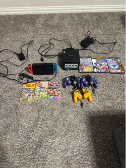 Nintendo GameCube & Nintendo Switch Bundle w/ Smash Melee, Mario Baseball, 6 Games