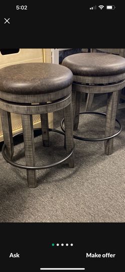 Taburetes Giratorios De 24” De Altura De Mostrador Estilo Granja Tambien  Desponible En Altura De Barra De 30 Y Otros Colores Blanco,marron,gris Etc